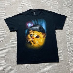 2013 Walnut & 39th Galaxy Cat Graphic Tee Shirt Lg